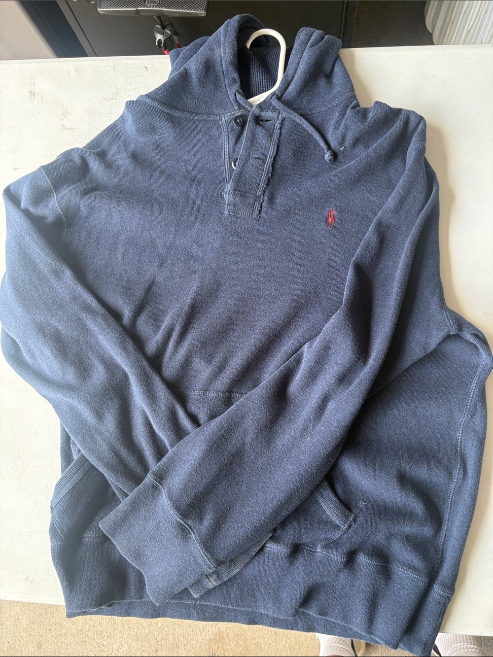 Polo by Ralph Lauren Navy Hooded Pullover with Red Pony